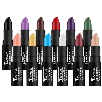 Petansy 12 Colors Vampire Matte Lipstick Set – Long-Lasting Waterproof Lipstick for Party & Cosplay