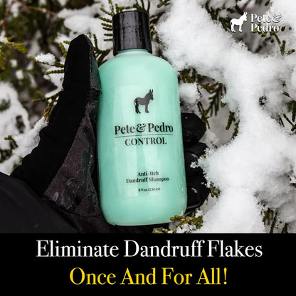 Pete & Pedro CONTROL Extra-Strength Anti-Dandruff Shampoo | Coal Tar, Tea Tree Oil, Menthol | Shark Tank Featured | 8.5 oz