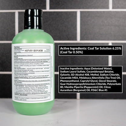 Pete & Pedro CONTROL Extra-Strength Anti-Dandruff Shampoo | Coal Tar, Tea Tree Oil, Menthol | Shark Tank Featured | 8.5 oz