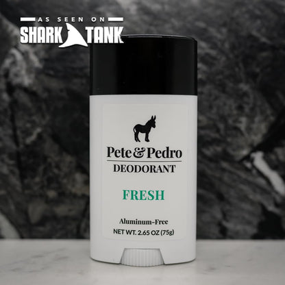 Pete & Pedro Fresh Natural Deodorant – Aluminum-Free, Eucalyptus & Spearmint | Vegan, Paraben Free | 2.65 oz