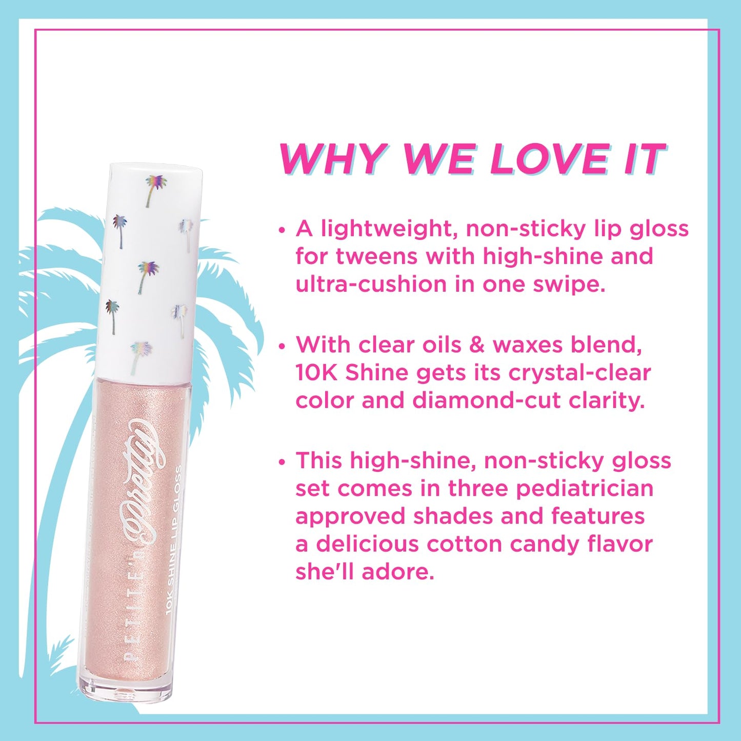 Petite N Pretty Best in Bling Lip Gloss Set – 10K Shine Trio for Kids, Tweens & Teens | Non-Toxic & Gift-Ready