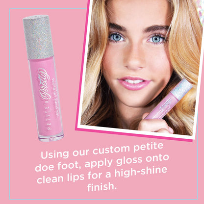 Petite N Pretty 10K Shine Lip Gloss Gia Pink – Kid-Friendly Gloss Made in USA