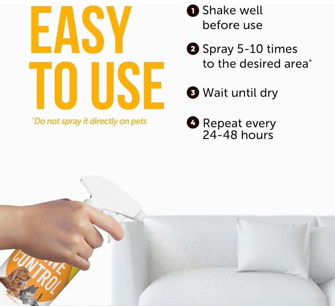 Petsly Powerful Dog & Cat Repellent Spray - 500ml - Family & Pet Safe - Non-Staining