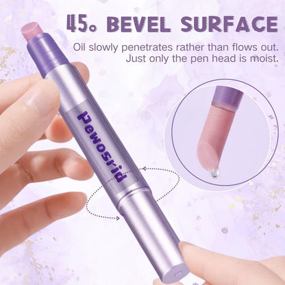 Pewosrid Cuticle Oil Pusher Pen - 4-in-1 Ceramic Cuticle Care