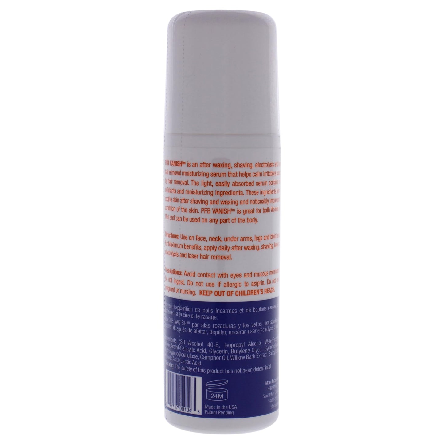 PFB Vanish Razor Bump Stopper Roll-On Shaving Gel – Soothes Razor Burns & Ingrown Hairs (93g)