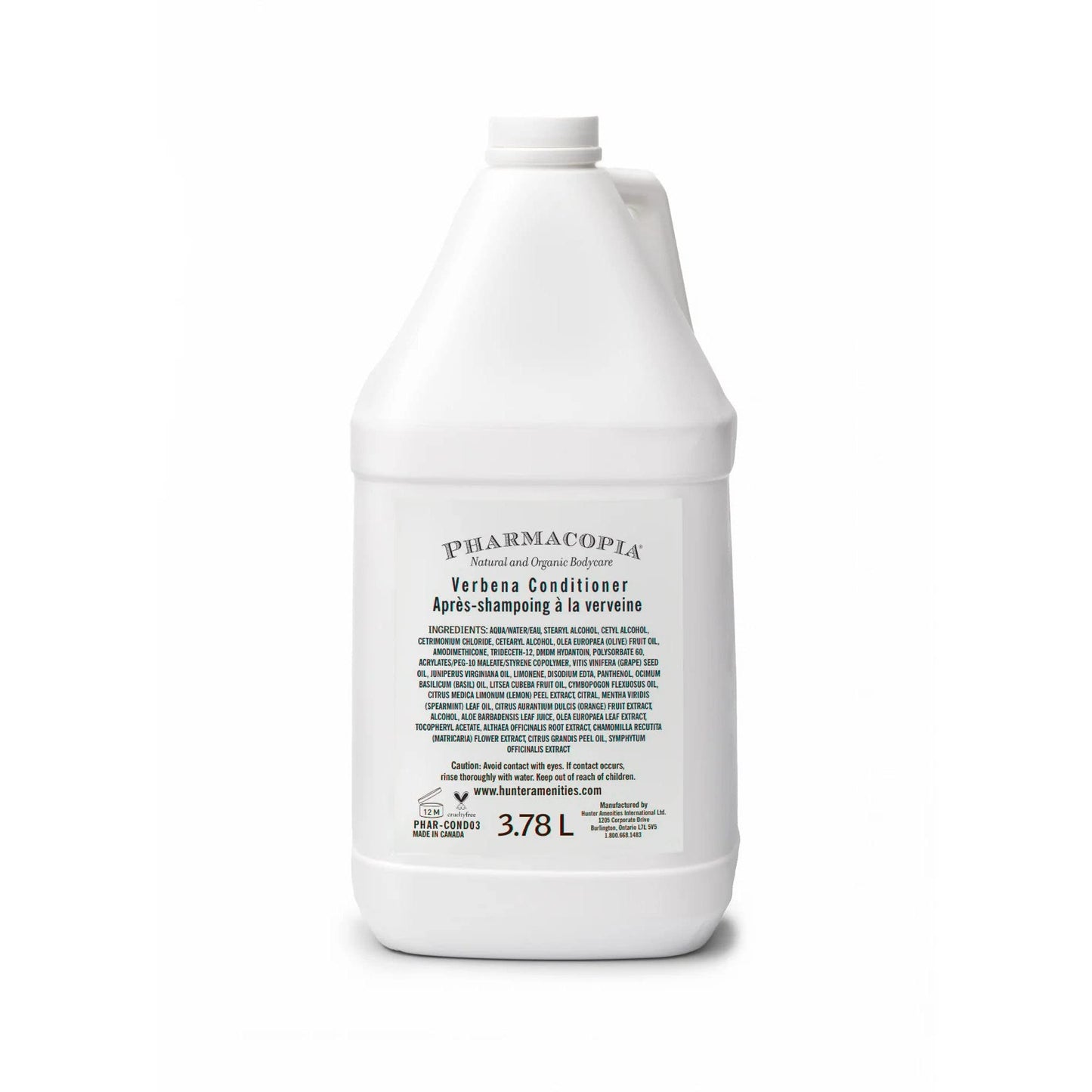 Pharmacopia Hotel Verbena Conditioner – Aromatherapy Hair Care with Natural & Organic Ingredients – Vegan, Cruelty-Free, 128 oz