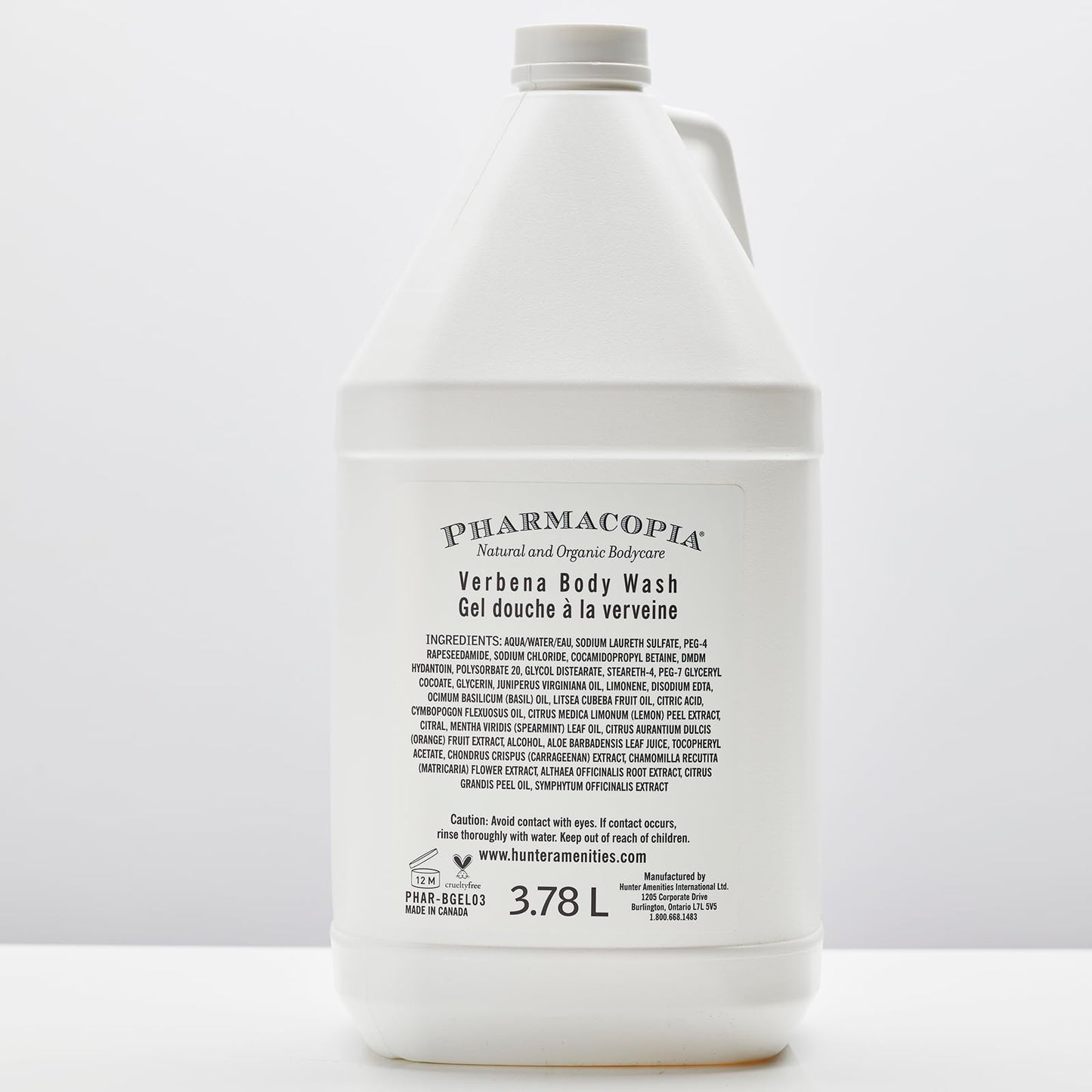 Pharmacopia Hotel Verbena Body Wash – Moisturizing Vegan Shower Gel (128 oz)