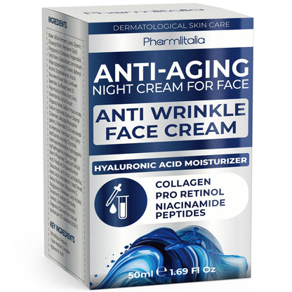 Pharmlitalia Instant Face Lift Cream — Night Moisturizer for 60+