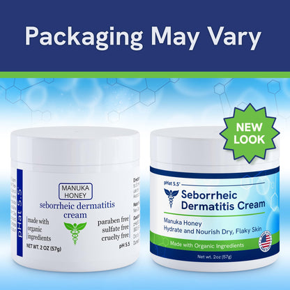 pHat 5.5 Seborrheic Dermatitis Moisturizing Cream & Face Lotion – Hydration, Redness Relief & Anti-Itch (2oz)
