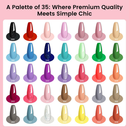 Phoenixy 53-Pcs Gel Nail Kit with UV Lamp & Drill – 35 Colors for At-Home Manicure