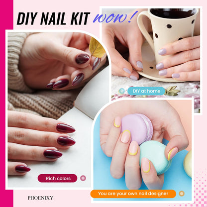 PHOENIXY 51-Pcs Gel Nail Polish Kit with 48W UV Light – ST9016