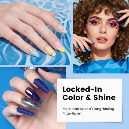 Phoenixy Gel Nail Polish Kit with UV Light – 55 Colors for DIY Manicures