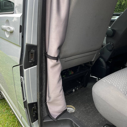 For VW T6,T6.1 Transporter Cab Divider Curtain Kit with Rail Premium Quality - Van-X
