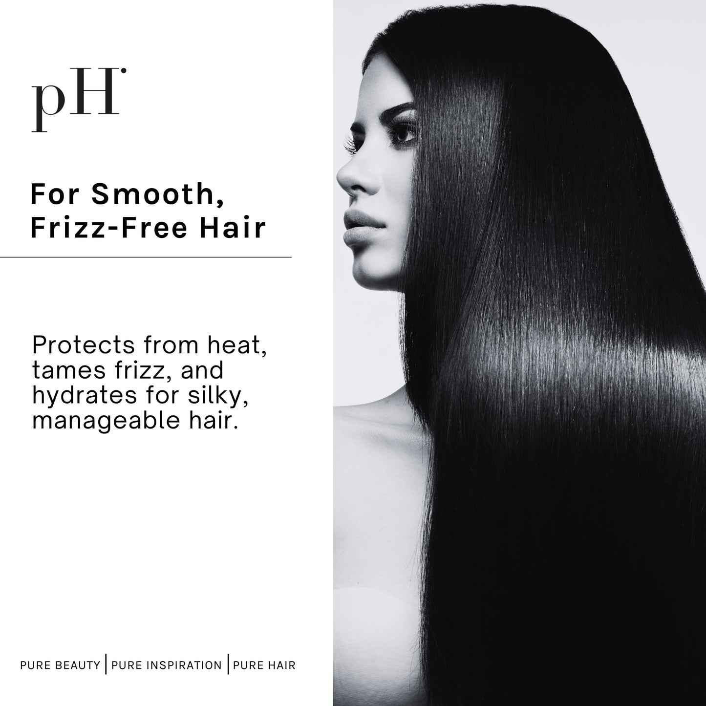 pH PURE HAIR Thermo-Protective Smoothing Creme – Heat & Frizz Defense (6.7 oz)