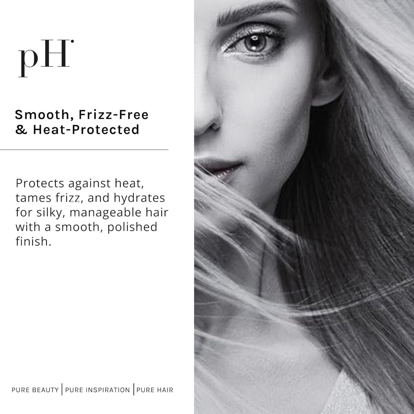 pH PURE HAIR Thermo-Protective Smoothing Creme – Heat & Frizz Defense (6.7 oz)