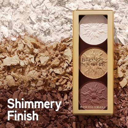 Physicians Formula Bronze Booster Palette with Brush – Buildable Highlight & Contour, Shimmer Glow