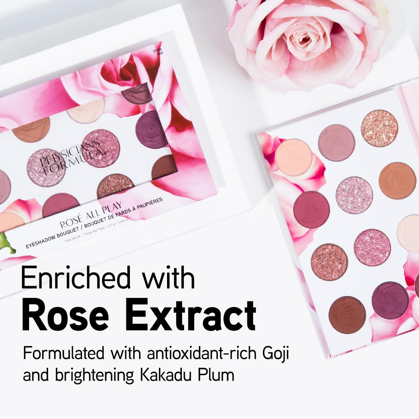 Physicians Formula Eyeshadow Bouquet – 12-Shade Palette with Rose Extract | Shimmer, Matte & Satin Finishes