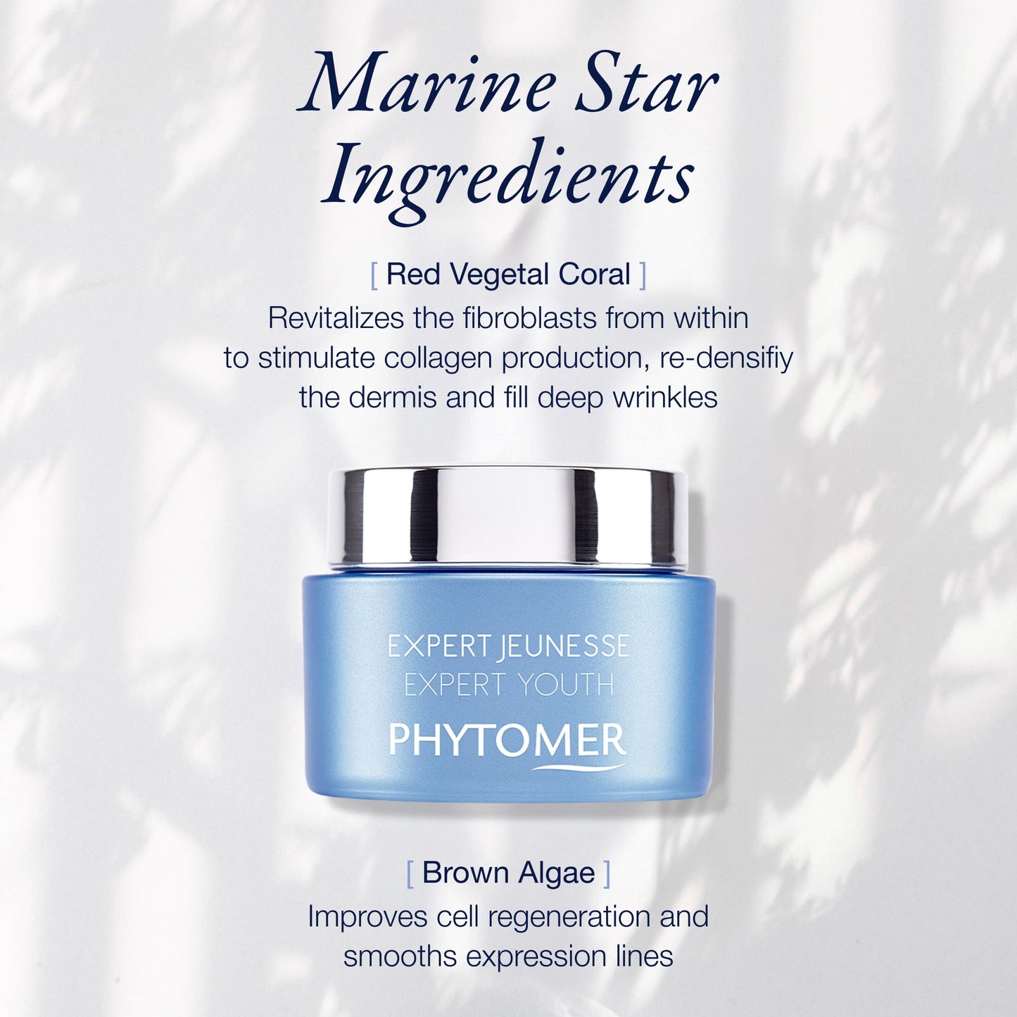 Phytomer Expert Youth Wrinkle Cream | Hydrating Anti-Wrinkle Plumping Facial Cream – 96% Natural Origin, 50ml