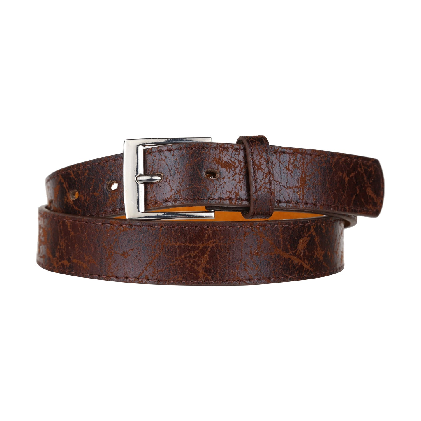 Forest 1" Wide Antique Design Bonded Leather Belt