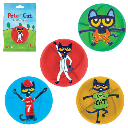 PicassoTiles Pete the Cat Magnet Marble Run — Magnetic Building Blocks for STEM Play (Ages 3+)