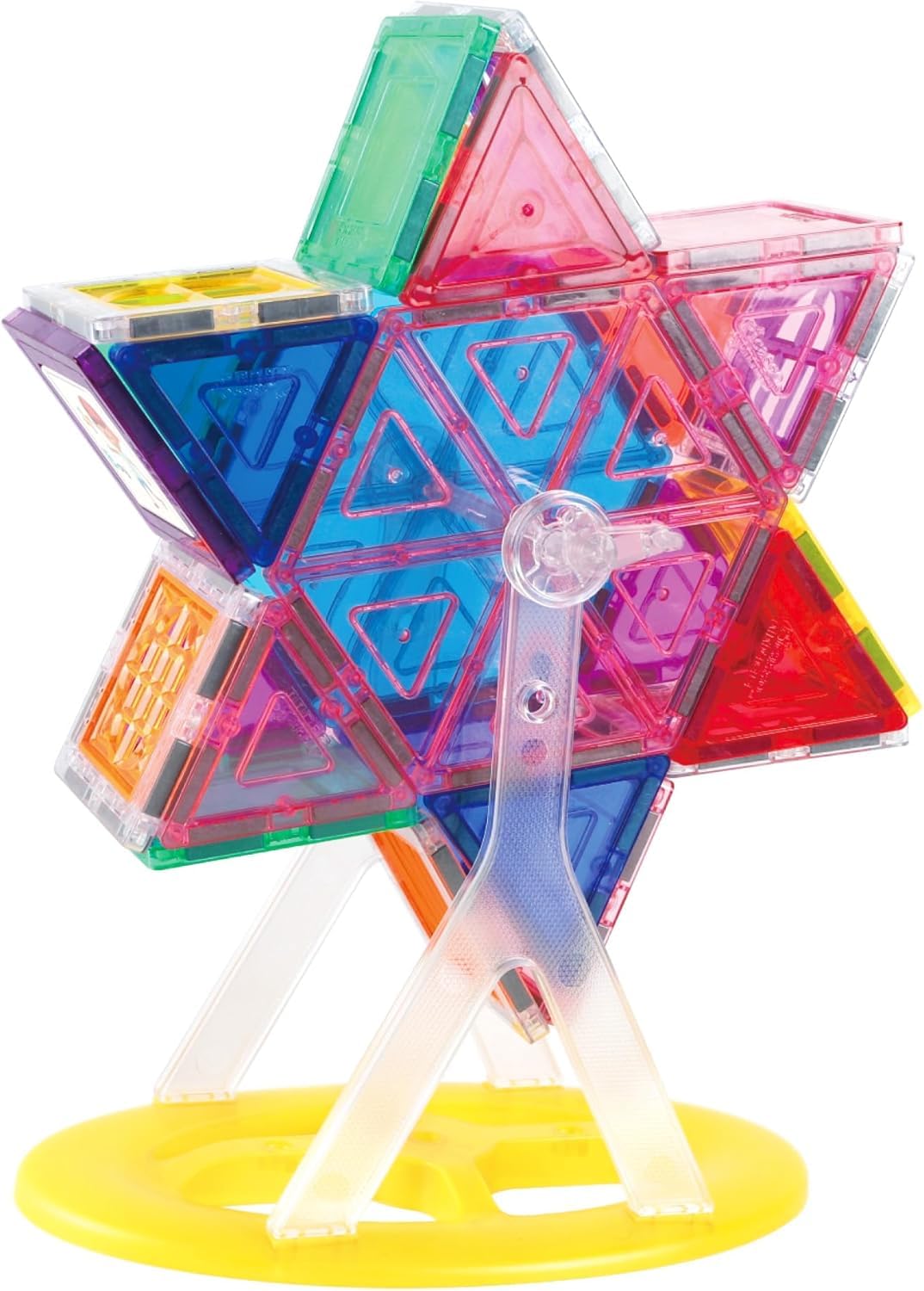 PicassoTiles Ferris Wheel Accessory Kit PT09 – Magnetic Tile Spinner for Creative Play