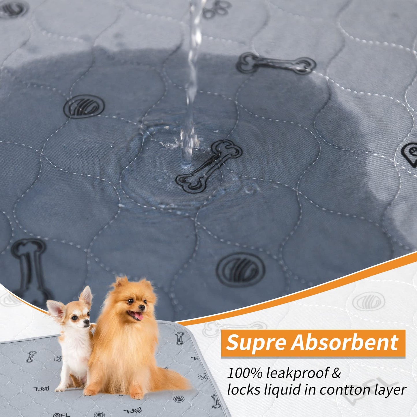 PICK FOR LIFE Washable Dog Pee Pad 72x72 Extra Large – Reusable, Leakproof, Non-Slip