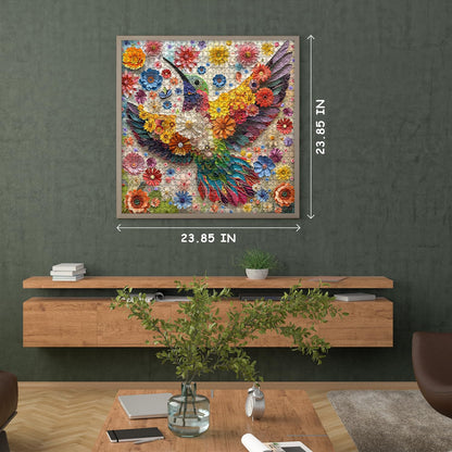 PICKFORU Hummingbird 1000-Piece Puzzle for Adults – Flower & Nature Garden Quilling Art