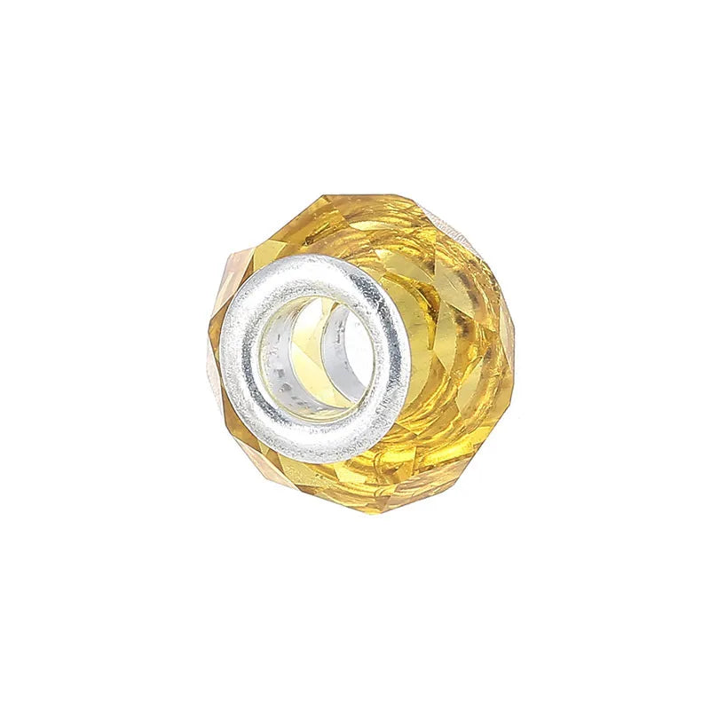 1 Piece 15*15mm Alloy Resin Geometric Polished Beads