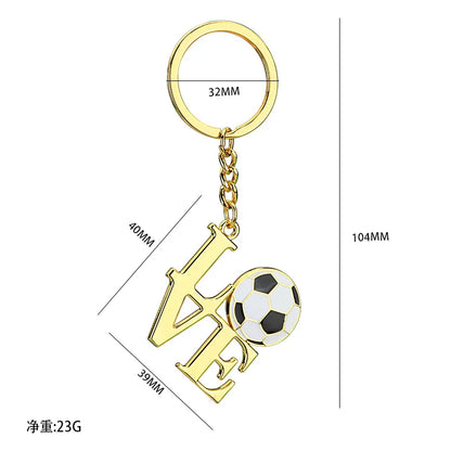 fashion football alloy unisex keychain 1 piece