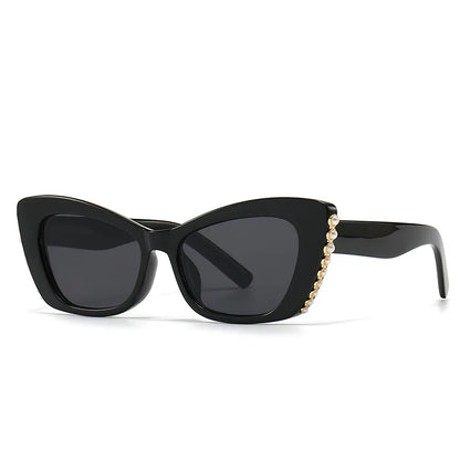 Streetwear Solid Color Pc Cat Eye Full Frame Women's Sunglasses