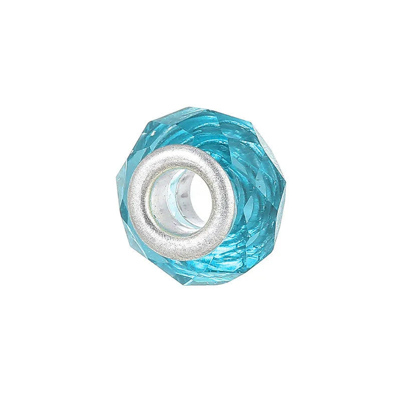1 Piece 15*15mm Alloy Resin Geometric Polished Beads