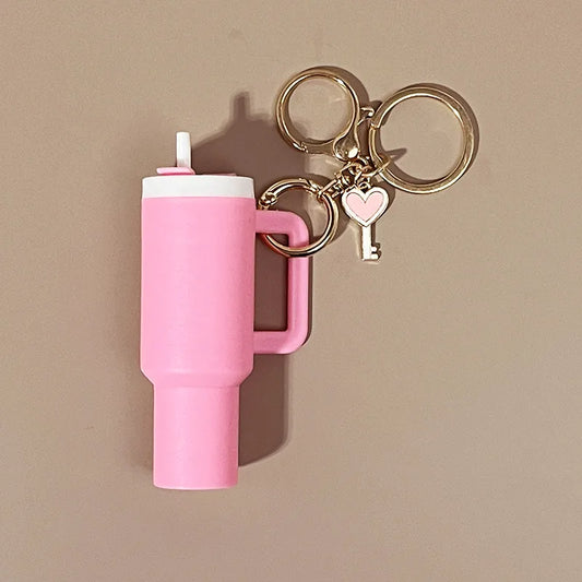 Classic Style Commute Cup Plastic Unisex Bag Pendant Keychain