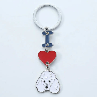 1 Piece Cute Letter Dog Heart Shape Zinc alloy Unisex Slip-on Keychain