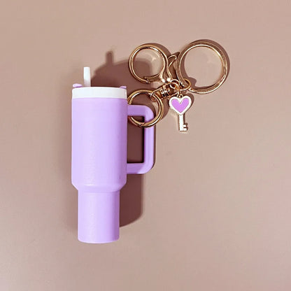 Classic Style Commute Cup Plastic Unisex Bag Pendant Keychain