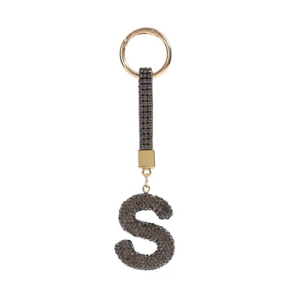Hot Letter Keychain Full Diamond Car Key Pendant Diamond Bag Keychain