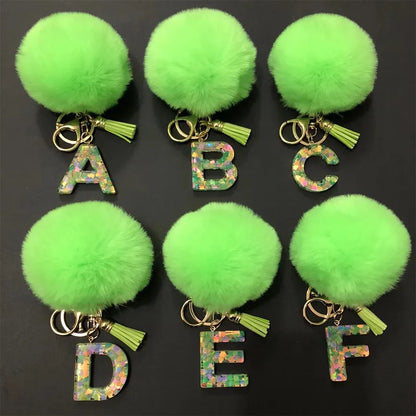 Simple Style Classic Style Letter Hairball Resin Unisex Bag Pendant Keychain