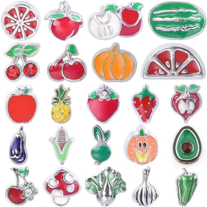 20 PCS/Package Alloy Color Block Pendant