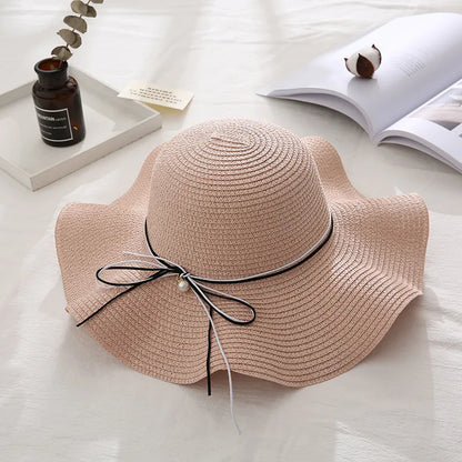 Women's Korean Style Flower Flowers Side Of Fungus Straw Hat