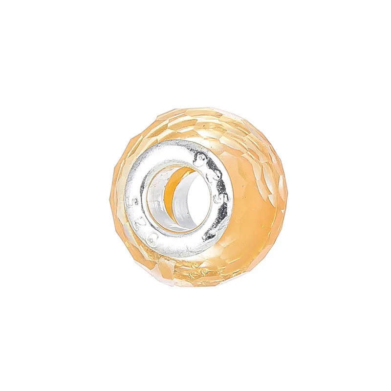 1 Piece 15*15mm Alloy Resin Geometric Polished Beads