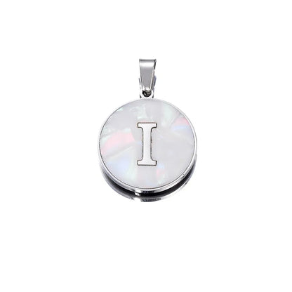 1 Piece 22mm Hole 4~4.9mm 304 Stainless Steel Fritillary Letter Pendant Jewelry Accessories