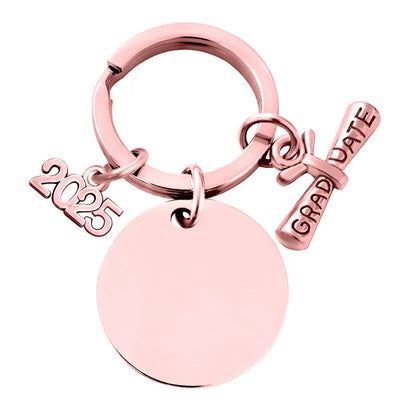 Basic Simple Style Round Letter Customization Laser Engraving 201 Stainless Steel Plating Unisex Bag Pendant Keychain