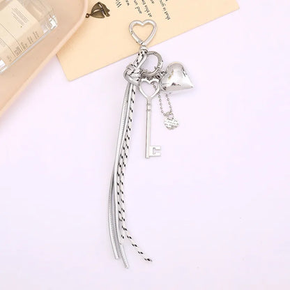 Simple Style Heart Shape Key Pu Leather Valentine'S Day Keychain