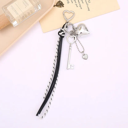 Simple Style Heart Shape Key Pu Leather Valentine'S Day Keychain