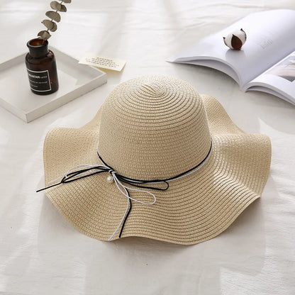 Women's Korean Style Flower Flowers Side Of Fungus Straw Hat
