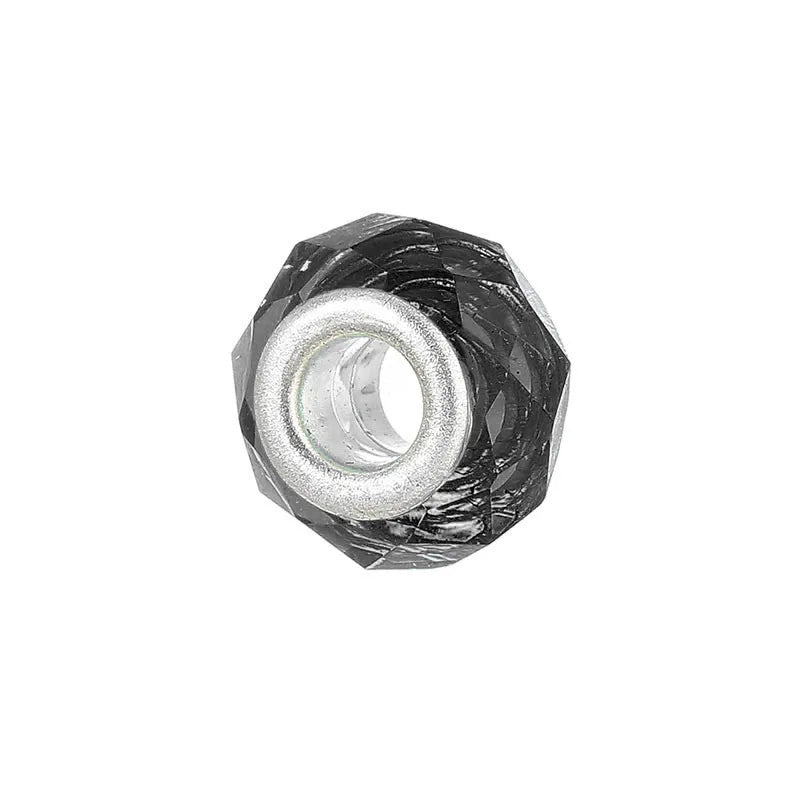 1 Piece 15*15mm Alloy Resin Geometric Polished Beads