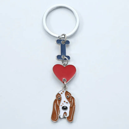 1 Piece Cute Letter Dog Heart Shape Zinc alloy Unisex Slip-on Keychain
