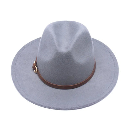 women's retro solid color big eaves floppy hat