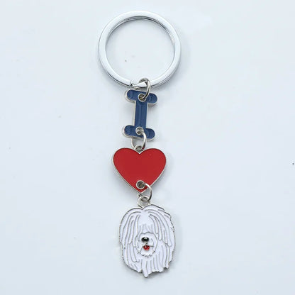 1 Piece Cute Letter Dog Heart Shape Zinc alloy Unisex Slip-on Keychain