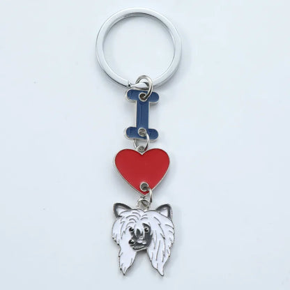 1 Piece Cute Letter Dog Heart Shape Zinc alloy Unisex Slip-on Keychain