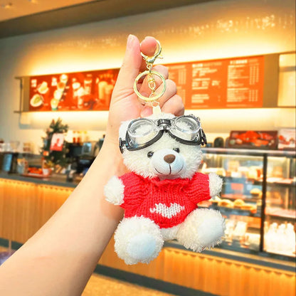 Cartoon Style Bear Polyester Women's Keychain
